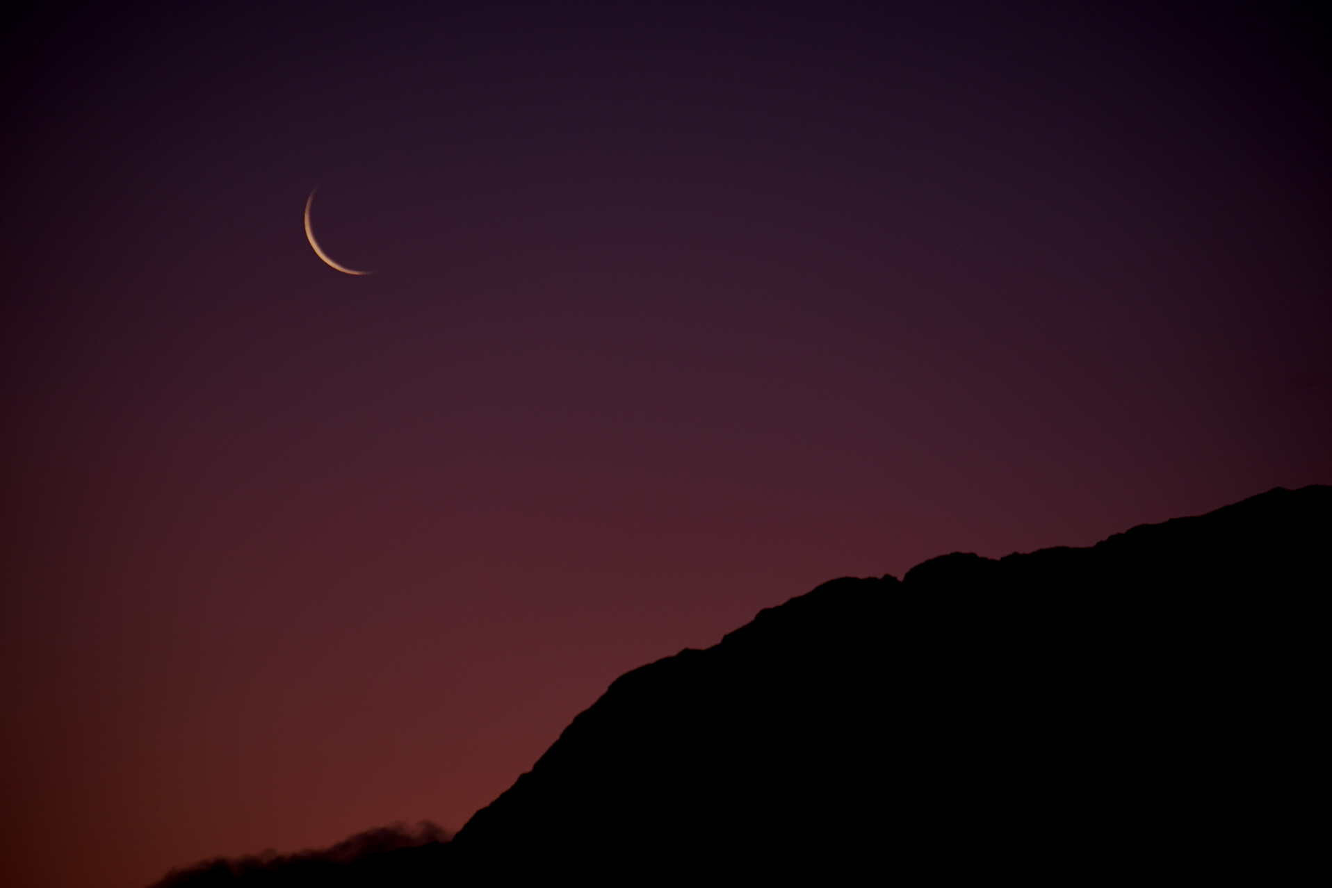 New Moon Over The Southern Alps